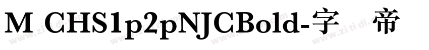 M CHS1p2pNJCBold字体转换